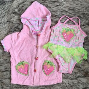 Baby Swim Terry Cover-up & Swimsuit Set Swimwear 12Mos